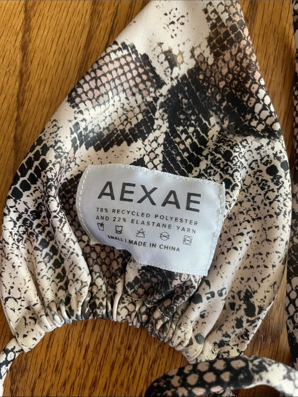 Aexae snakeskin bikini set